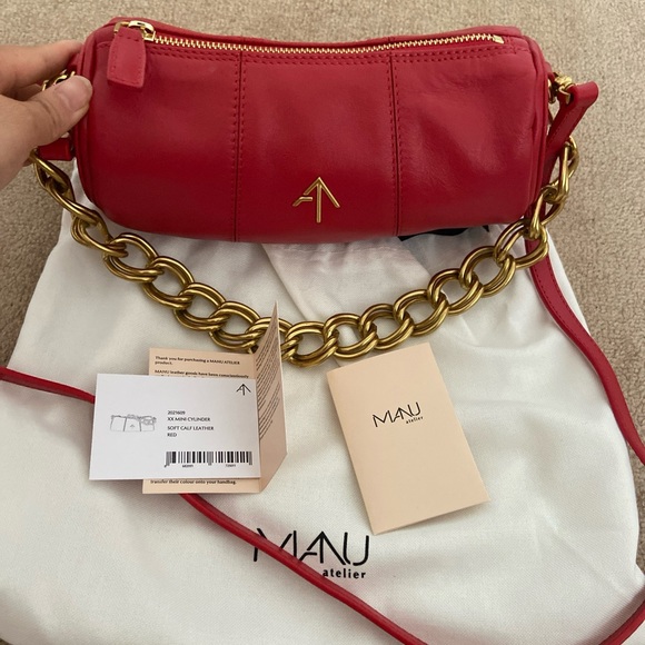 Manu Atelier Handbags - Manu Atelier Best Seller XX Mini Cylinder Red - Slightly Used